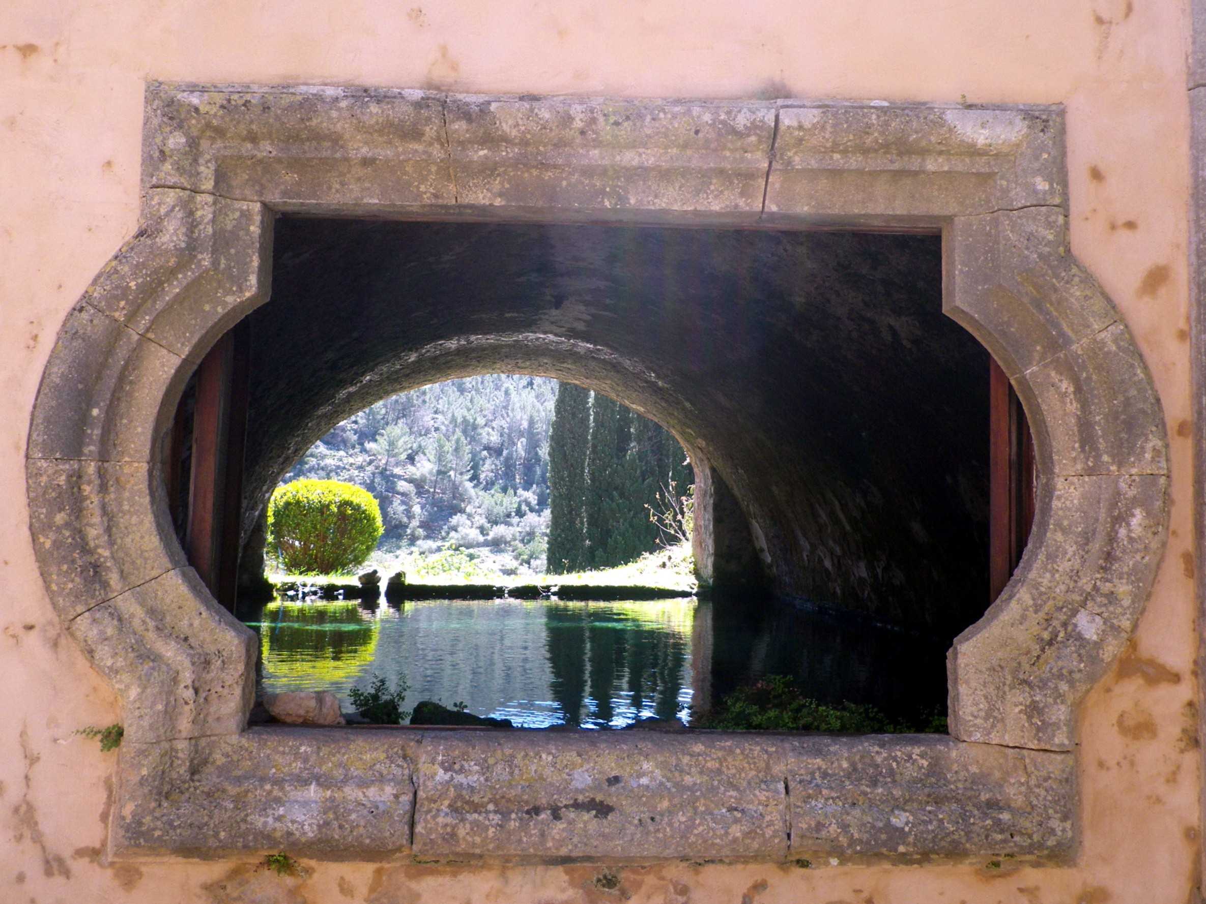 Vistas de los Jardínes de Alfabia, Mallorca. 
